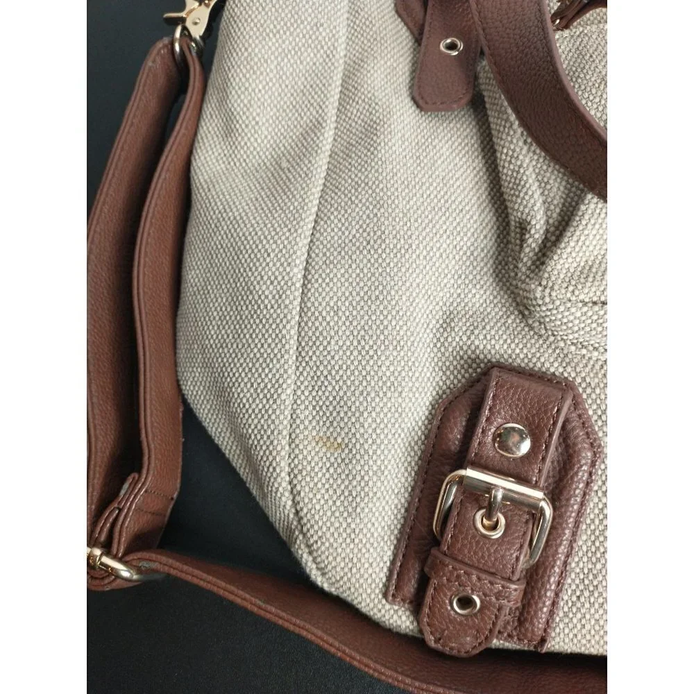 BDG Urban Outfitters Canvas Messenger Bag, leather buckle detail